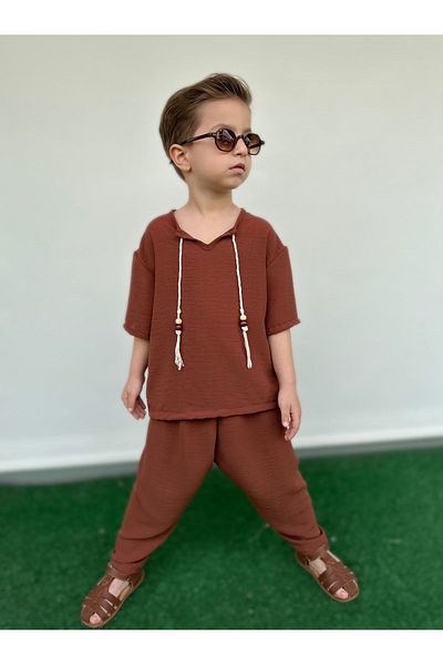 barin kids Детски шалвар бохемски летен костюм ежедневен
