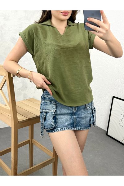 modavingo V-Neck Aerobin Women's Blouse - Hakim