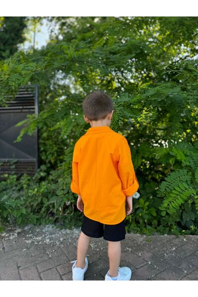 Pollito Boy's Seasonal Painted Cotton Label Detailed Shirt T-Shirt Set of 2