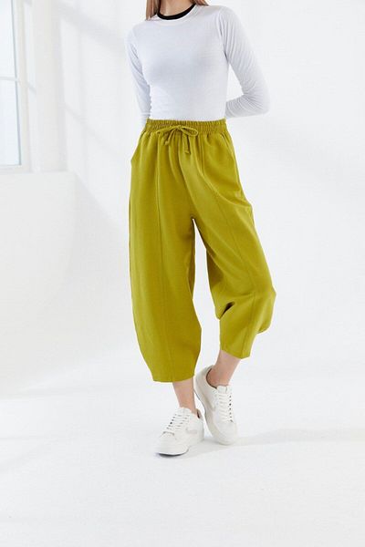 Dadali Oil green linen trousers