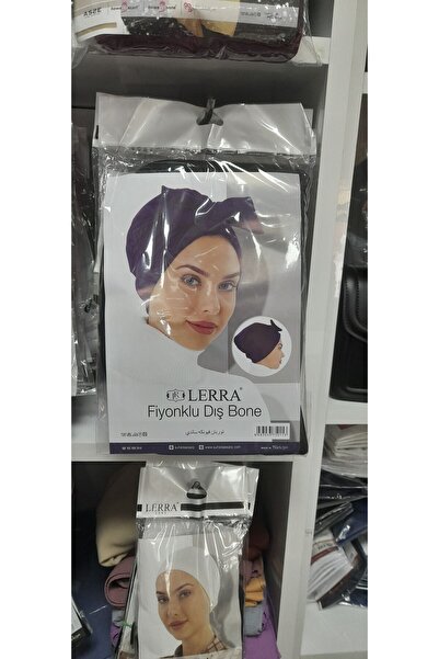 Lera قبعة خارجية بفيونكة من قماش سيندي باللون الأسود