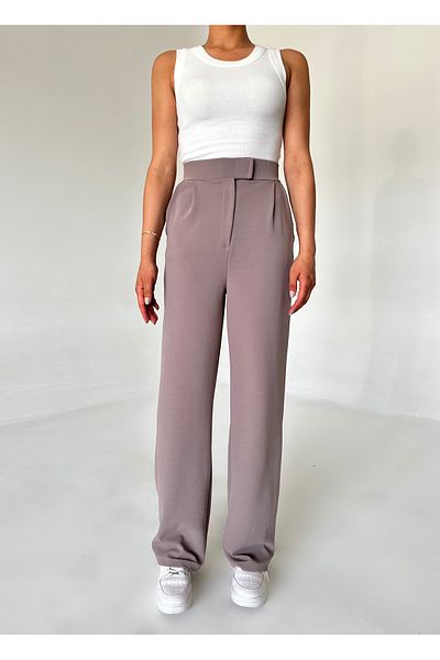 Laluvia Palazzo-Hose Parla aus Nerz-Lycra für Damen, Klettverschluss