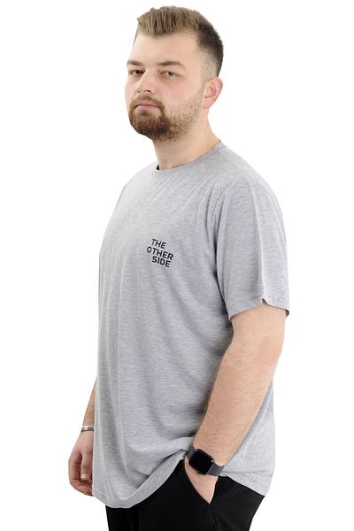 ModeXL Ανδρικό μπλουζάκι King Size - Λαιμόκοψη, εμπριμέ THE OTHER SIDE U24039 Grimelange