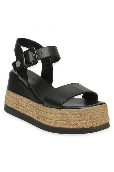 Mammamia Μαύρα Γυναικεία Σανδάλια Wedge Heel - D24Ys-1745Z