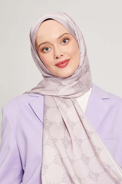 Levidor Geometric Patterned Lilac Angel Shawl