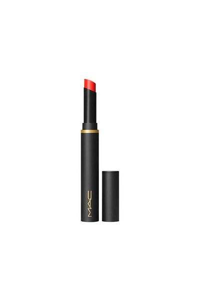 M.A.C Lipstick-Devoted to Danger Powder Kiss Velvet Blur Slim Stick