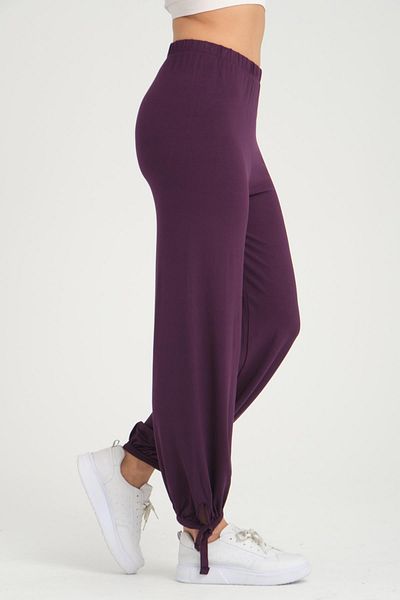 ESPİNA Women's Large Size Purple Loose Trousers Shalwar