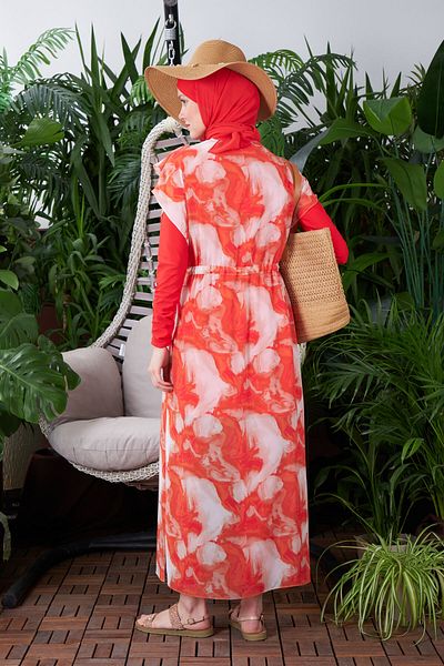 Moodbasic Orange Tulle Testature Pareo