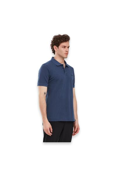 SKECHERS Ανδρικό μπλουζάκι πόλο S241165 Navy Blue - Organic Collm Sleeve