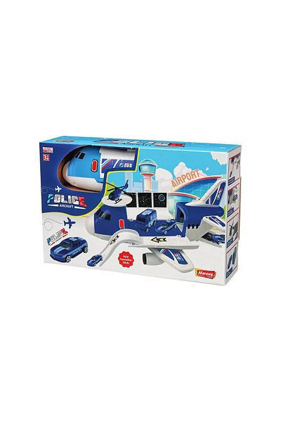 HEROES Police Airplane Set - Children's Educational Educational Fun Toy Airplane Set