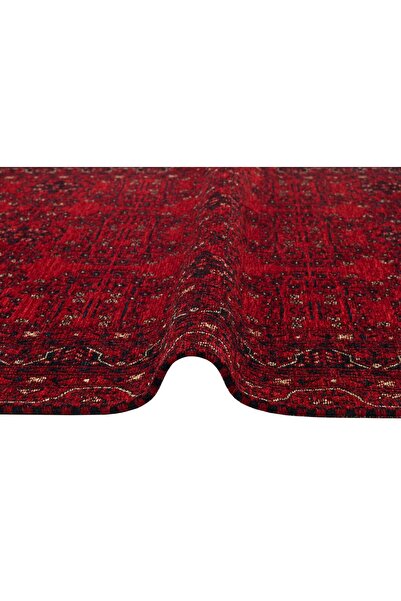Eko Halı DOGANLAR ANTIQ EKO BUHHARİ 02 RED AFGAN/YAĞCIBEDİR DESEN YIKANABİLİR,KAYMAZ DOKUMA HALI