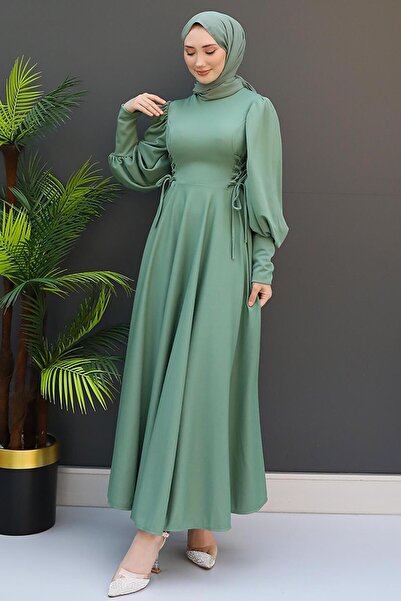 GİZ AGİYİM Φόρεμα με ζώνη μέντας