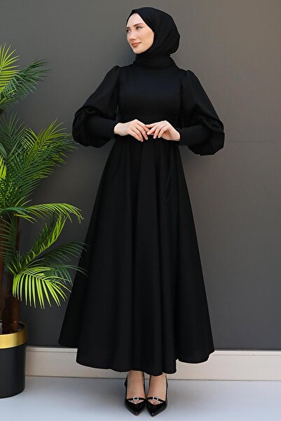 Genel Markalar İp Kuşaklı Elbise Siyah