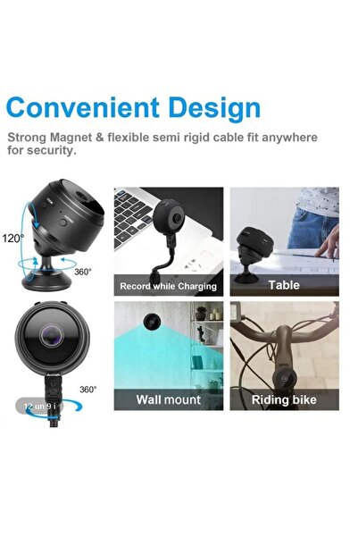qasul Mini Gizli Kamera - Kablosuz Wif Ozellikli Güvenlik Kamerasi