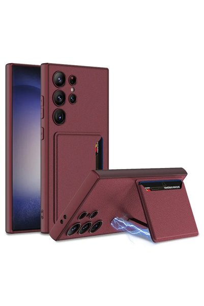 Coverzone حامل بطاقات متوافق مع حافظة Galaxy S24 من الجلد الصناعي متوافقة مع ...