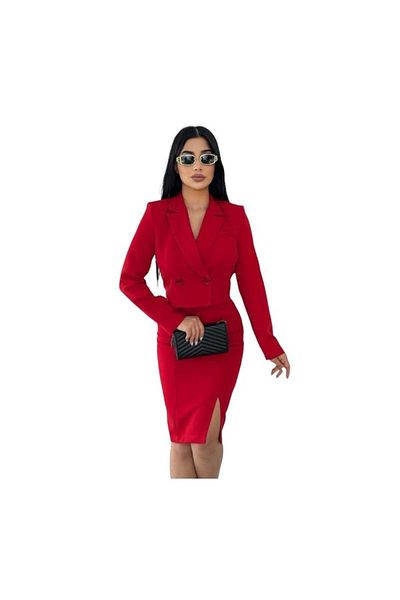 NILOO Women's Jacket Skirt Double Set