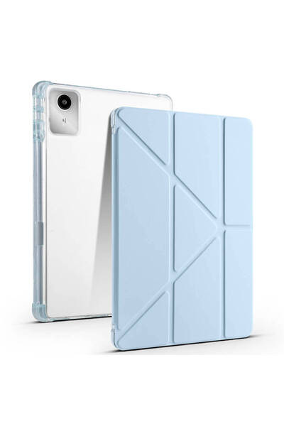 Nezih Case Lenovo M11 TB-330FU Uyumlu Trifolding Kalem Bölmeli Arkası Yumuşak...
