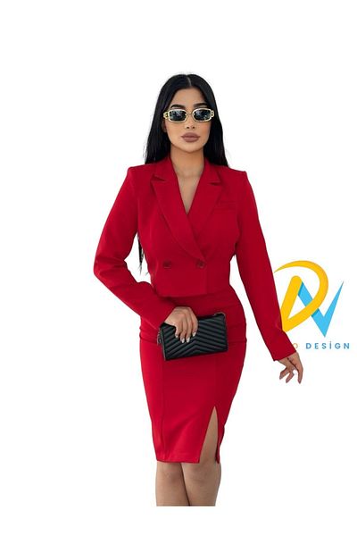 NILOO Women's Jacket Skirt Double Set