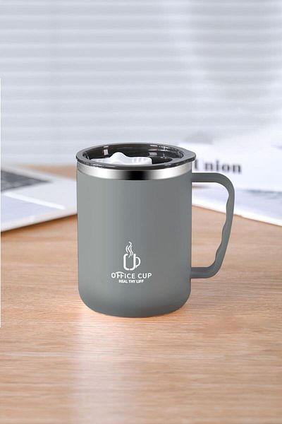 Weather Forecast 500 ml Gray Steel 304 L Coffee Hand Thermos Mug - Cin557gr
