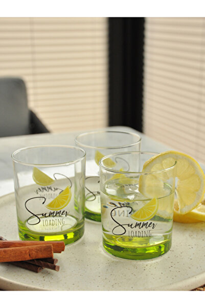 M'art Home ليمون سمر - طقم 3 أكواب مياه 220 مل