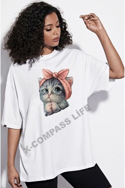 x-compass life THSORT Femei - Tricou cu imprimeu Cute Little Cat