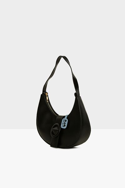 Bagmori Black Women's Baguette with Oval Accessories - M000008479