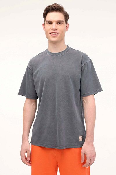 lumberjack Μπλουζάκι Antresit M-BSC C Neck 11BS38 4FX - S Boy ST07355-ANTRESİT-S