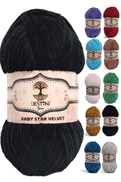 destini Kadife Ip 100 gr 120 Mt Bebek Battaniyesi, Hırka, Panço, Patik, Atkı, Panduf, Oyuncak