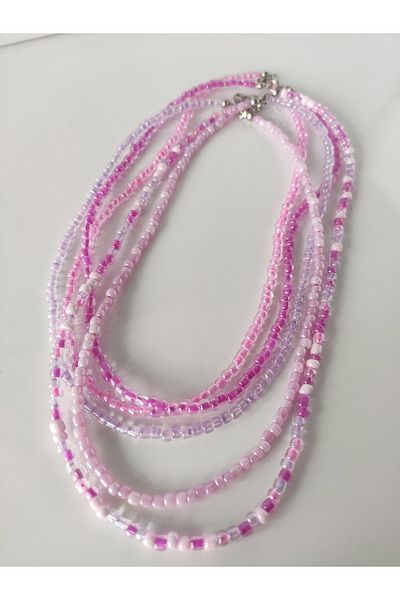 HANIMKIZ Sand Beaded Necklace Set of 5 Necklace