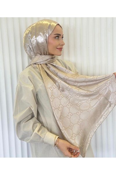 Misa Cream and Stone Silk Colored Shawl