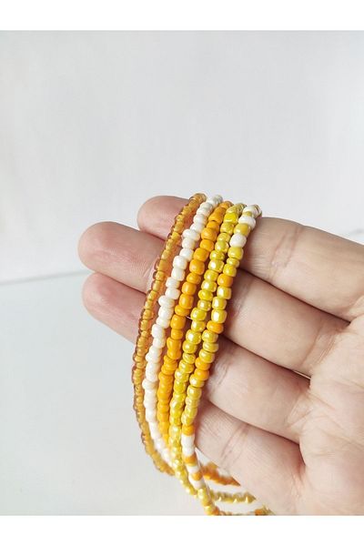 HANIMKIZ Sand Beaded Necklace Set of 5 Necklace