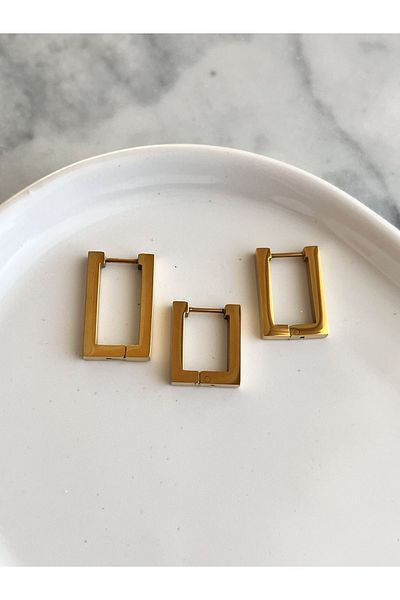 stainles steel Non-Tarnish 3-Piece Steel Earrings