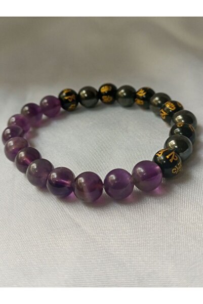 Alsade Feng Shui Ganesh Şans Bereket Manyetik Ametist Bileklik