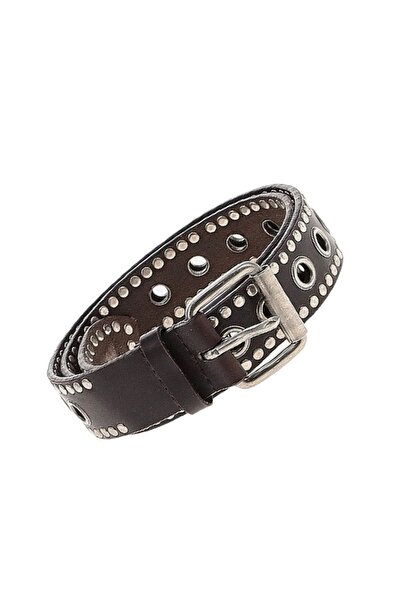 targay Kovboy Gothic Punk Metallica Tarzı Zımbalı Kemer