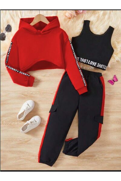 HARİKA ÇOCUKLAR DİYARI Tracksuit with Badi for Girls