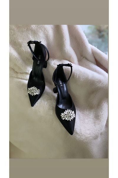 LADİESHOE Karnıyarık Stoned Women's Shoes