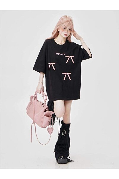 Touz Moda Μπλουζάκι με στάμπα με κορδέλα