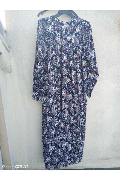 hoaryage Robadan Uzun Kollu %100 Viskon Basma Çiçekli Anne ELBİSE, Namaz ELBİ...
