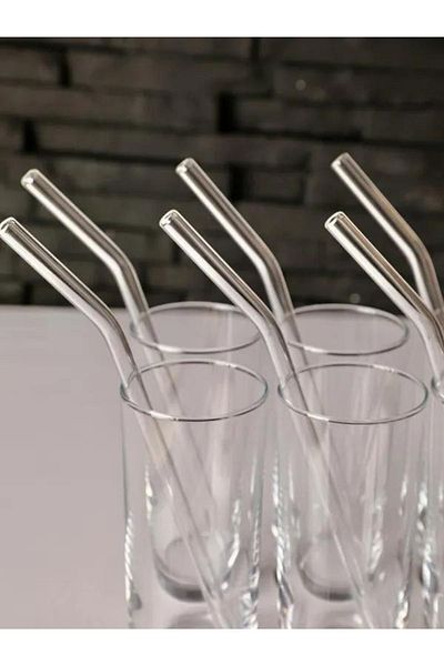 BuNeBox 9MM Diameter Glass Straw - 6 Pieces
