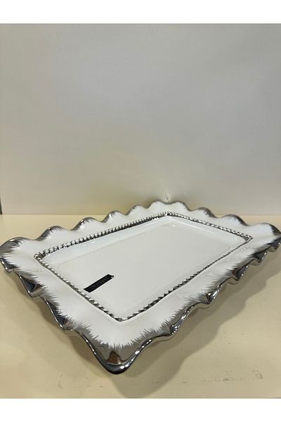 PLUS HOME Rectangular Porcelain Presentation Plate - Service