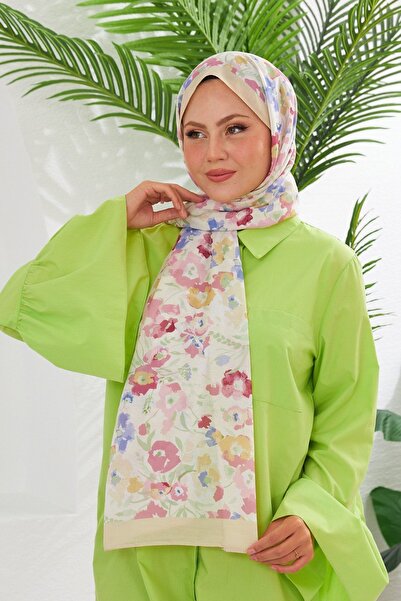 İpekhan Şal subţire din bumbac natural cu model