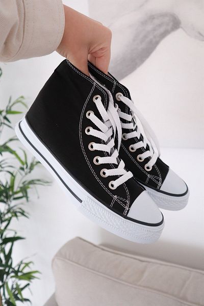 Touz Black Blunt High Top Shoes