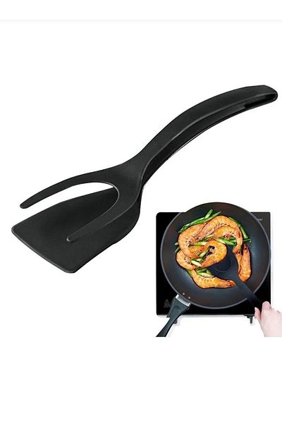 bediSey Spatula with Fireproof Non-Stick Teflon Tongs