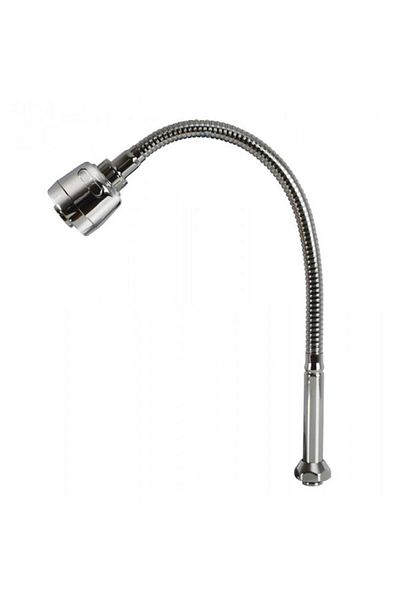 Universal Flexible Chrome Kubar - Faucet Head, Spiral Hose, Telescopic