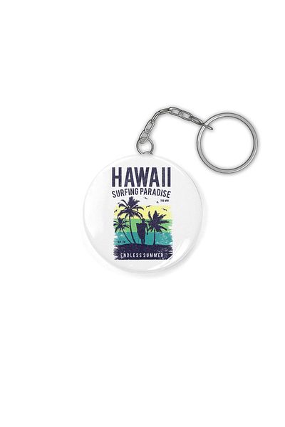 Fizello Hawaii Surfing Paradise Endless Summer Vacation Keychain