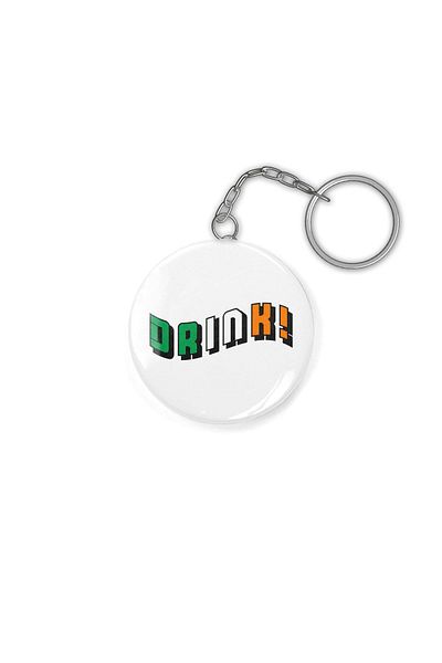 Fizello Drinking Ireland Flag Keychain