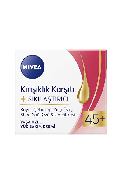 NIVEA Kırışıklık Karşıtı + Sıkılaştırıcı Krem Yaş 45+ 50 Ml-Yaşa Özel Yüz Bak...