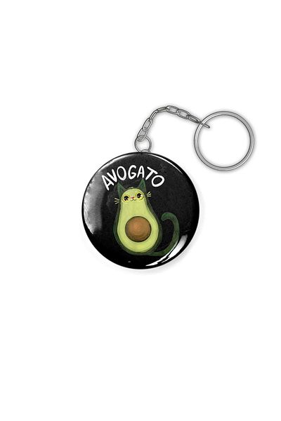 Fizello Avogato Funny Cat Avocado Cinco De Mayo Cat Lover Keychain