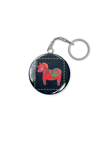 Fizello The Swedish Dala Horse Keychain