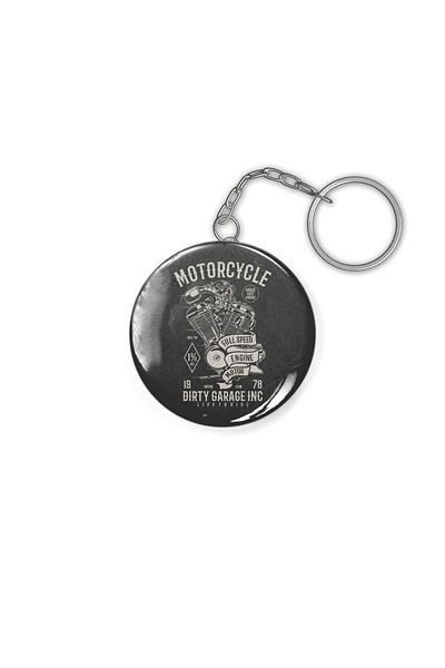 Fizello Motorcycle Custom Full Speed Engine, Dirty Garage Motor Keychain